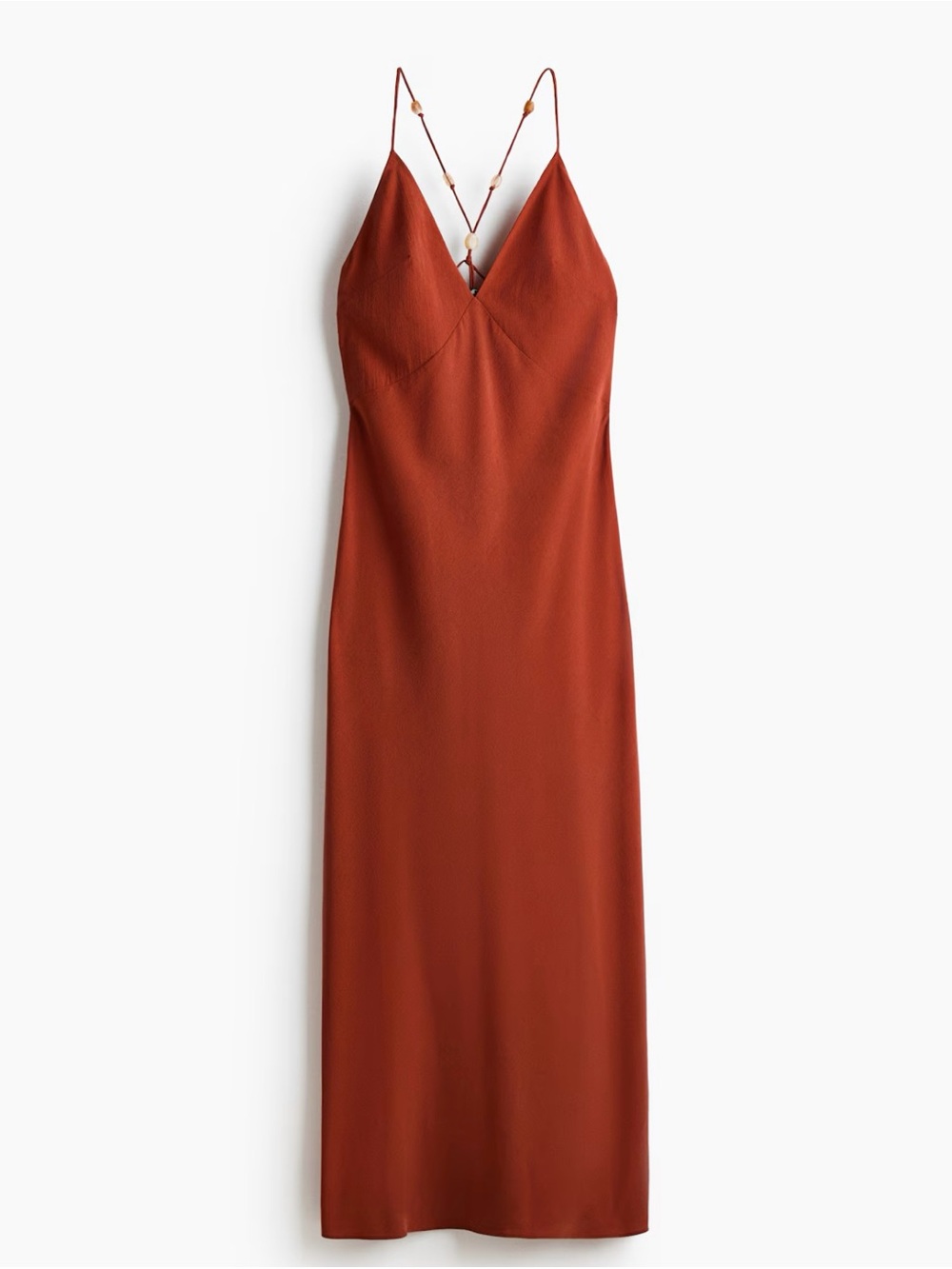 Backless beaded crepe dress